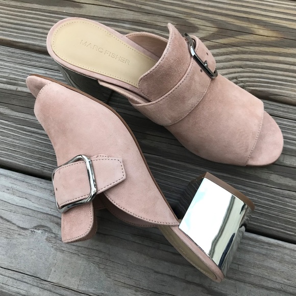 Marc Fisher Shoes - Marc Fisher Women Heel Suede Leather MFRIMA Blush